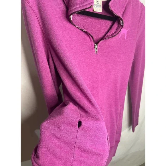 Victoria's Secret Pink quarter zip sweatshirt, size: XS oversized - Picture 5 of 6